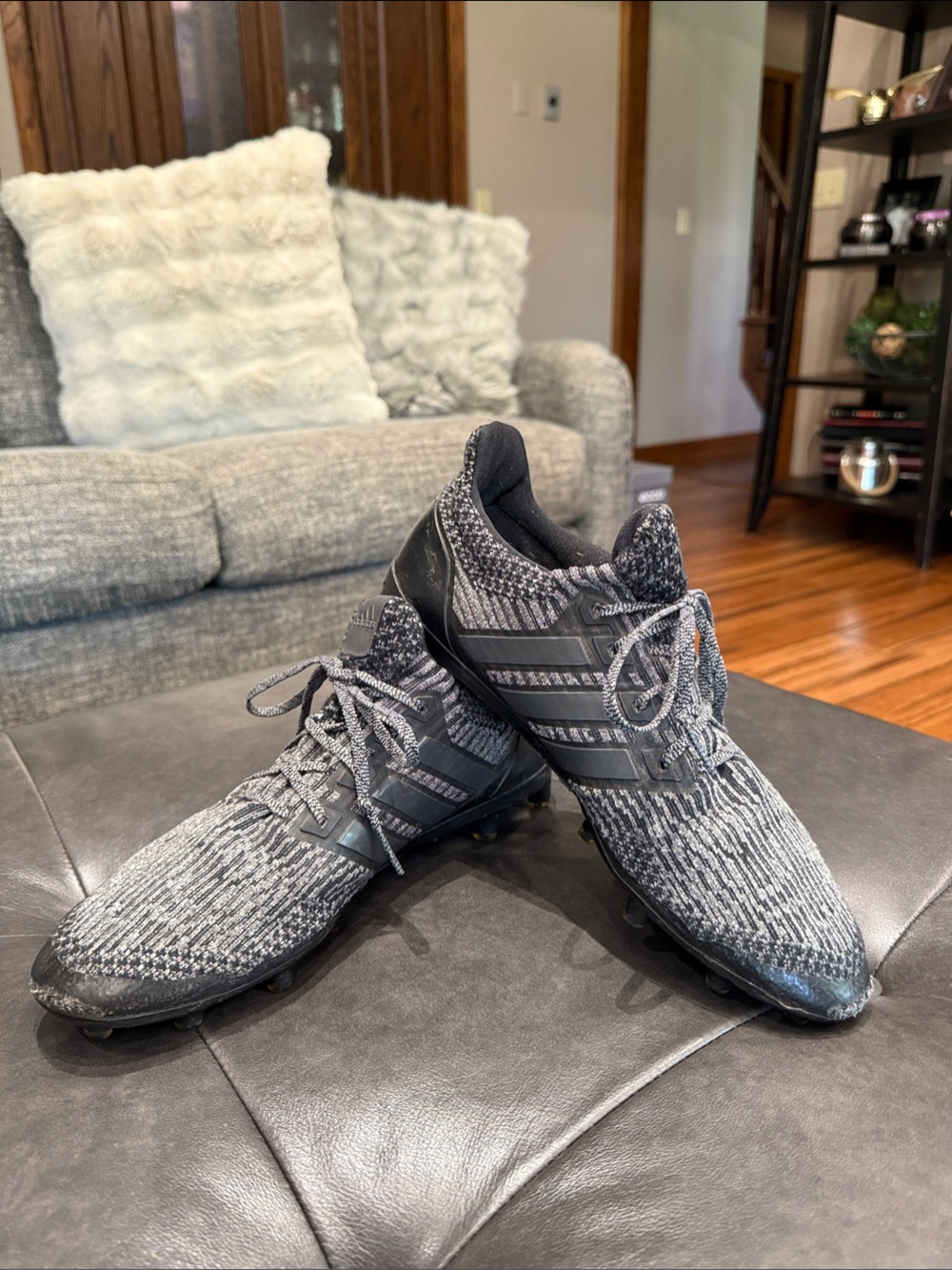 Adidas UltraBoost Football Cleats in Triple Black 2017 CG4815, Men’s Size 12
